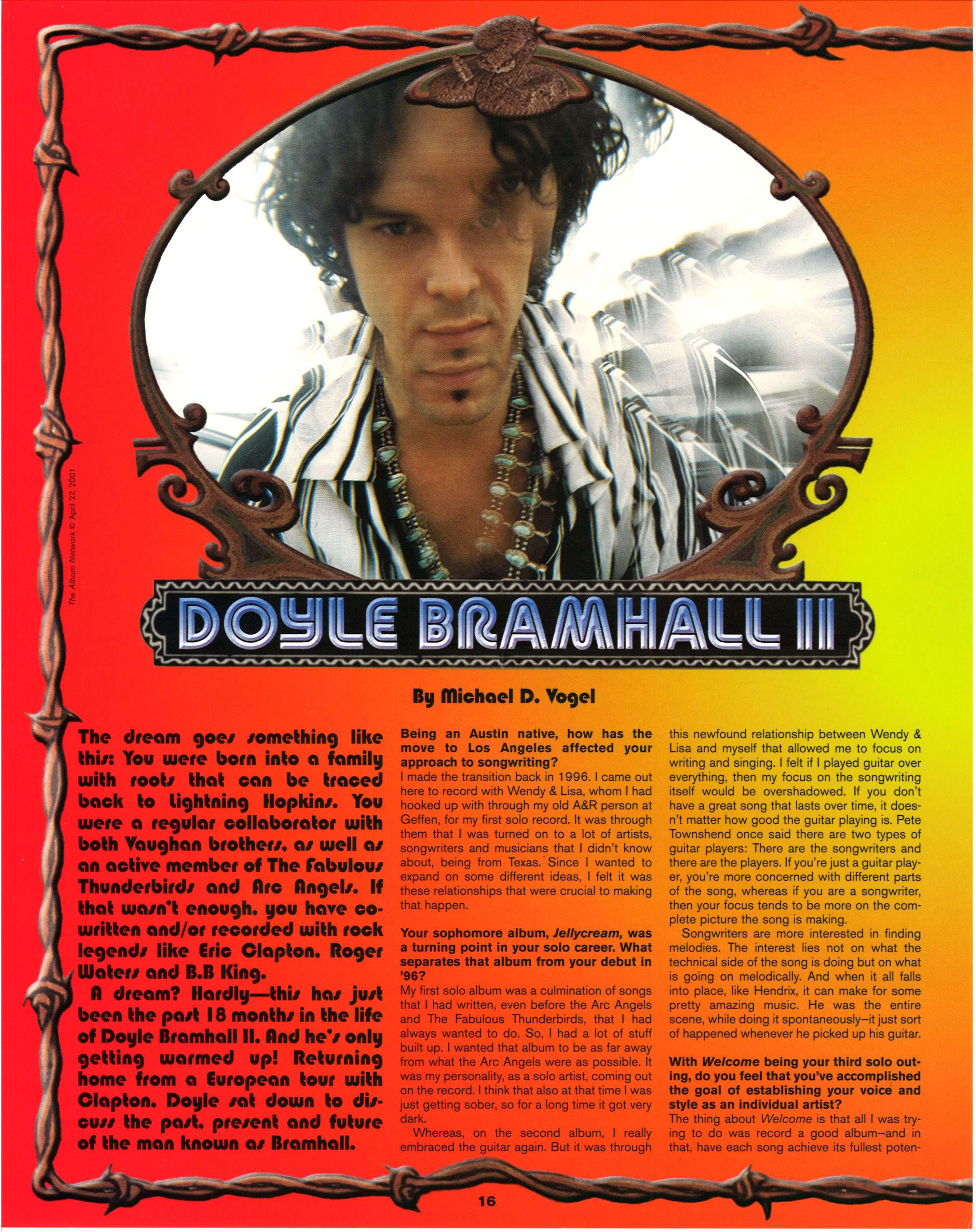 2 Shades Autograph Signed Doyle Bramhall II Poster w/ Proof 